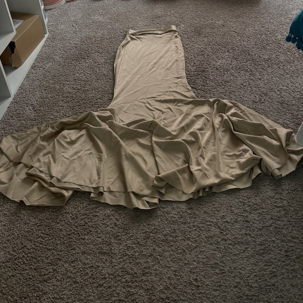 Champagne Mermaid-Style Formal Skirt